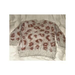 Jessica Simpson Fuzzy Leopard Sweater 24M Toddler